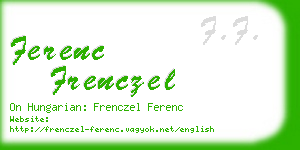 ferenc frenczel business card